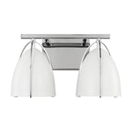 Norman Two Light Wall / Bath LIGHTING - vanity Visual Comfort Matte White Chrome