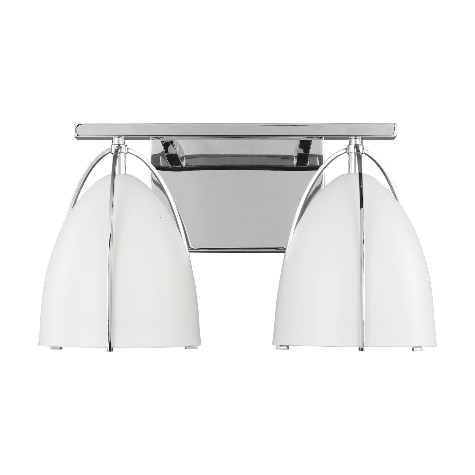 Norman Two Light Wall / Bath LIGHTING - vanity Visual Comfort Matte White Chrome