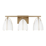 Norman Three Light Wall / Bath LIGHTING - vanity Visual Comfort Matte White Satin Brass