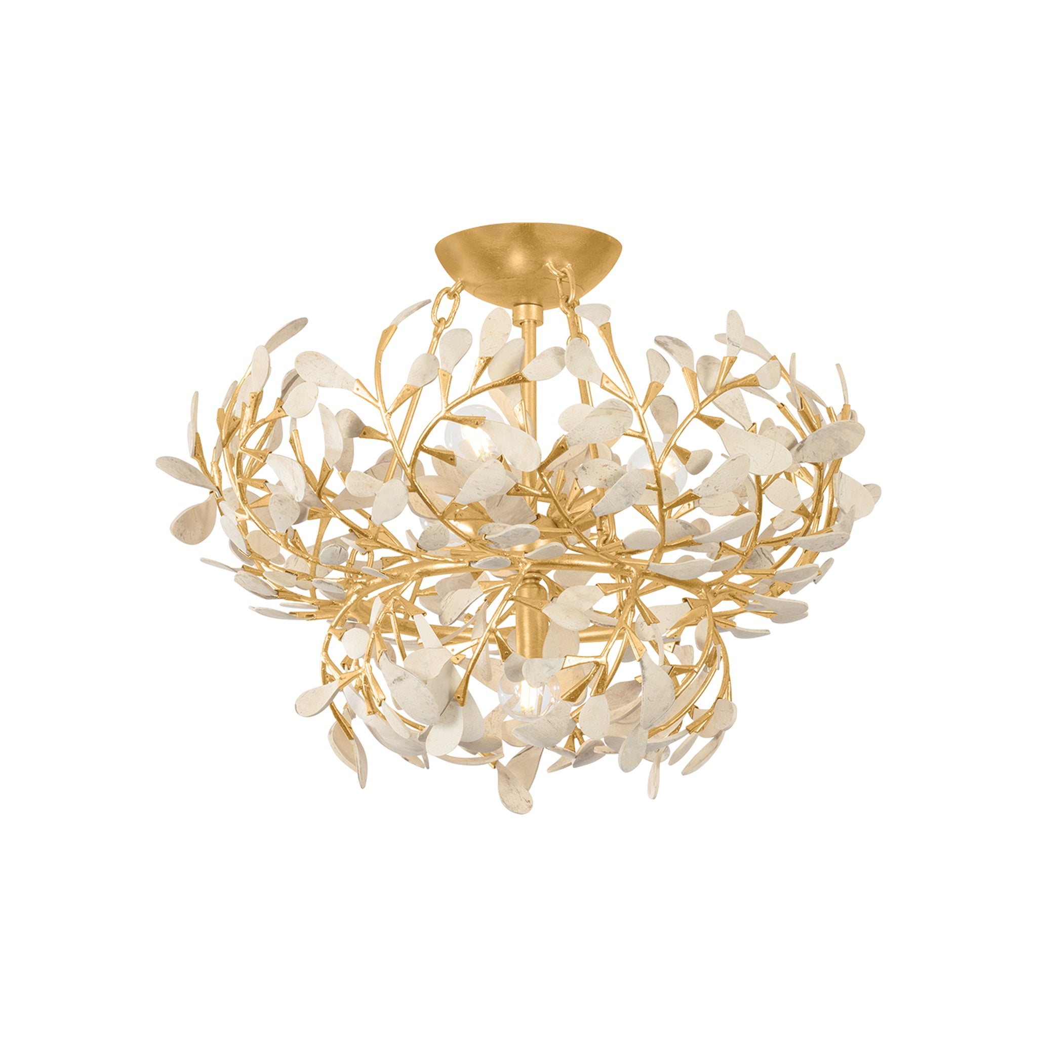 Maybrook Semi Flush LIGHTING - semi flush Hudson Valley Lighting Vintage Gold Leaf