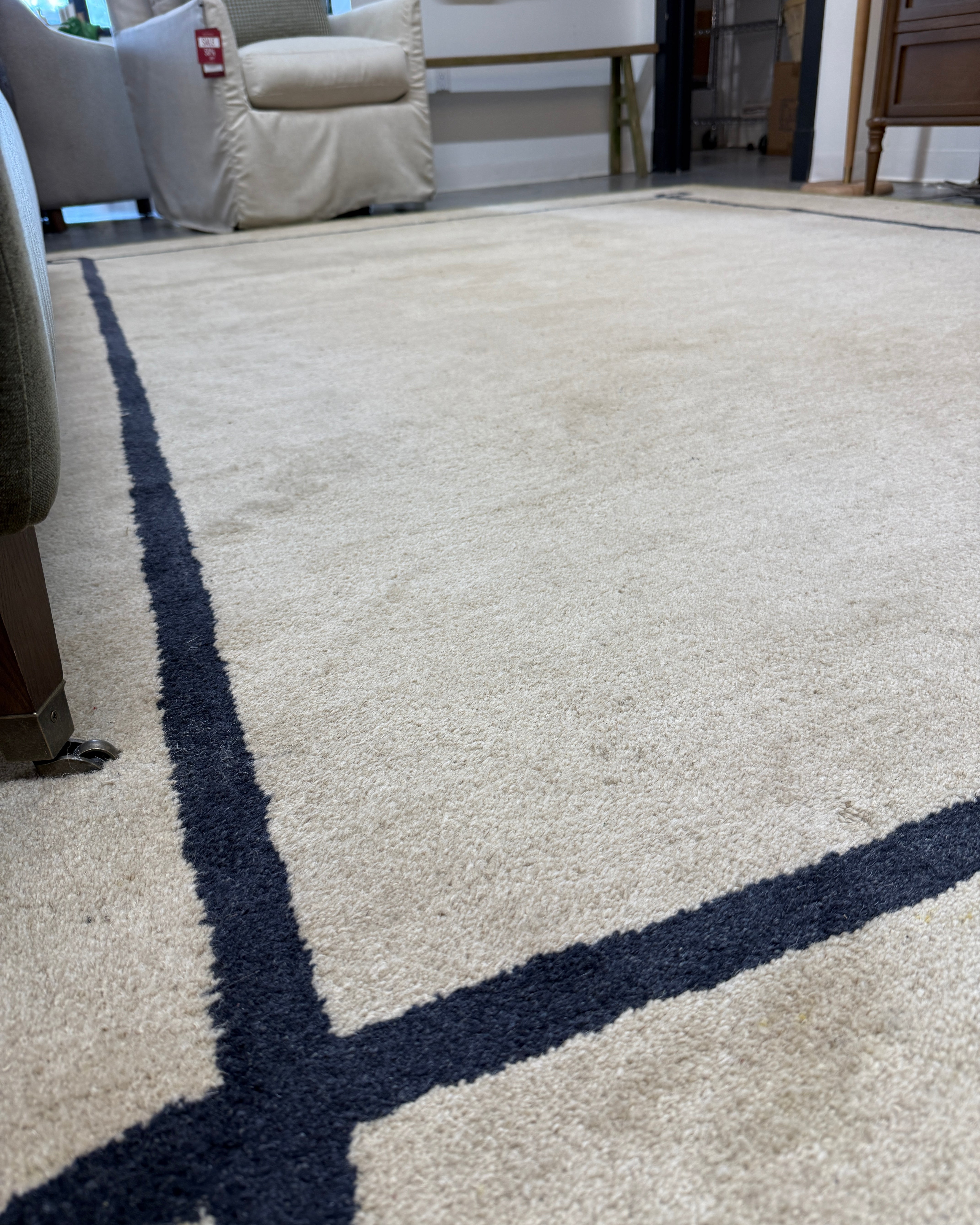 FLOOR MODEL - Nate Berkus Serge Bordered Wool Cozy Area Rug - 8'6" x 11'6" RUGS - floor model Dash & Albert