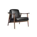FLOOR MODEL - Gus* Modern Baltic Chair - Walnut/Black Saddle Leather FURNITURE - floor model Gus