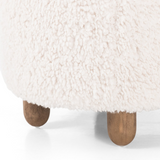 FLOOR MODEL - Ainsley Round Ottoman - Natural