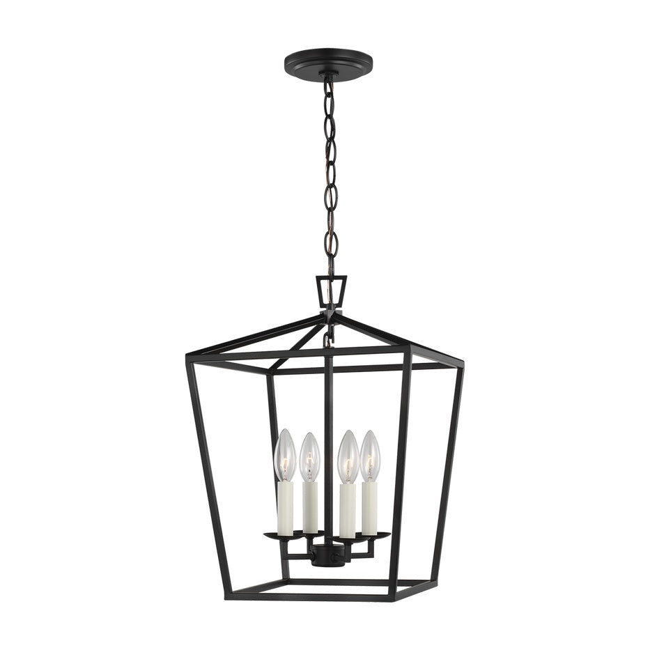 Dianna Four Light Small Lantern LIGHTING - pendant Visual Comfort - Studio Midnight Black
