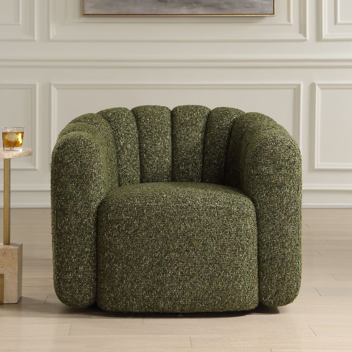 Lenoira Swivel Chair FURNITURE - lounge chair Uttermost