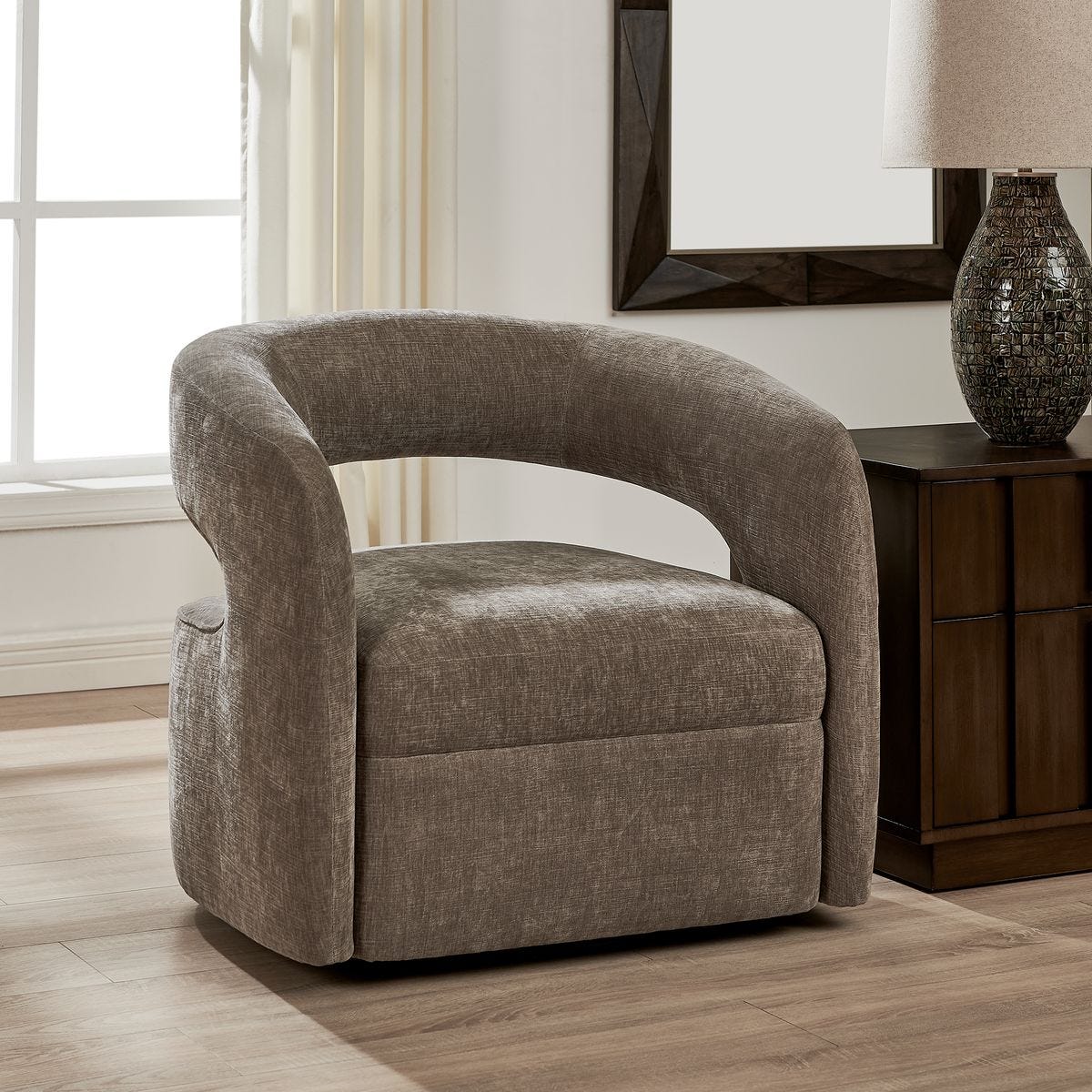 Britt Swivel Chair FURNITURE - lounge chair Uttermost