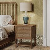 Cholet 2 Drawer Bedside Table FURNITURE - nightstand Bramble