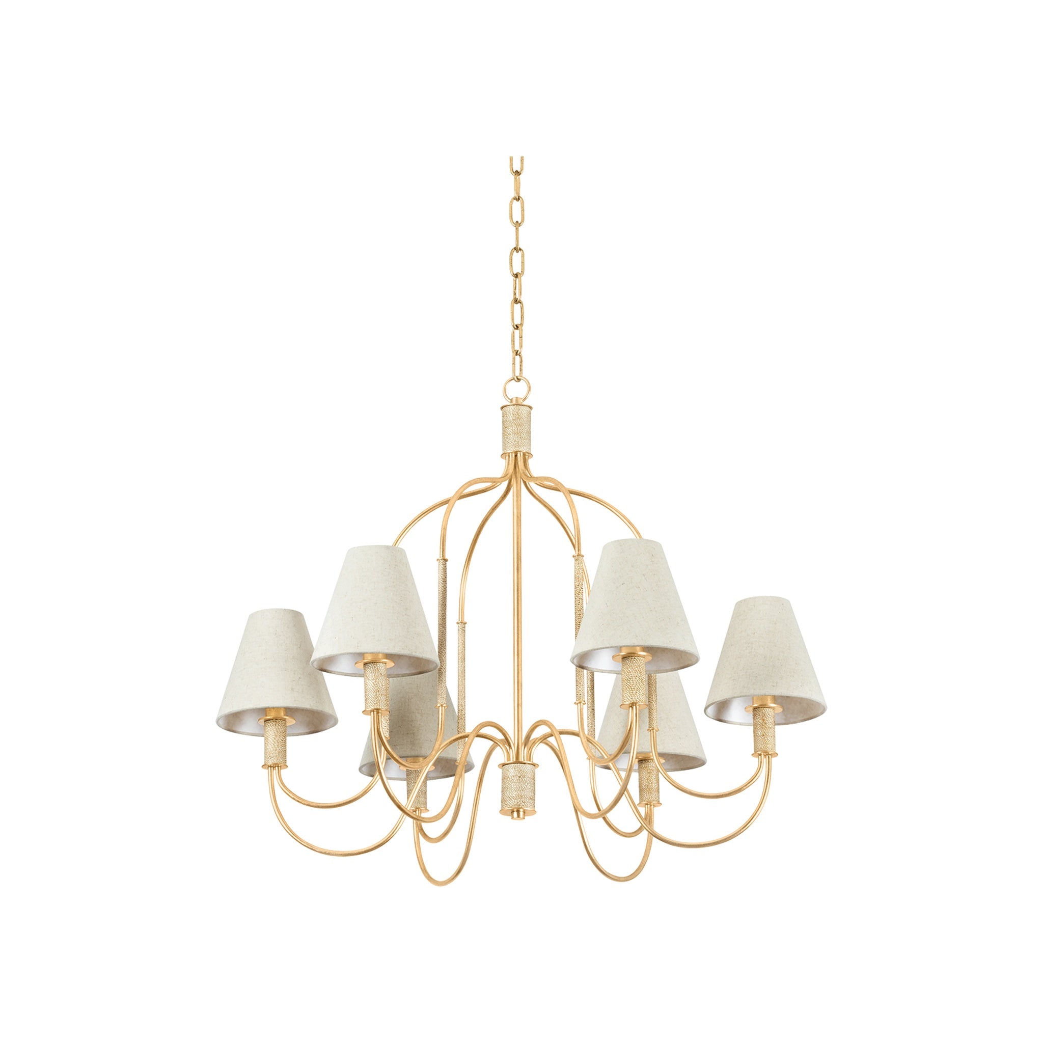 Warrensburg Chandelier LIGHTING - chandelier Hudson Valley Lighting Vintage Gold Leaf Small