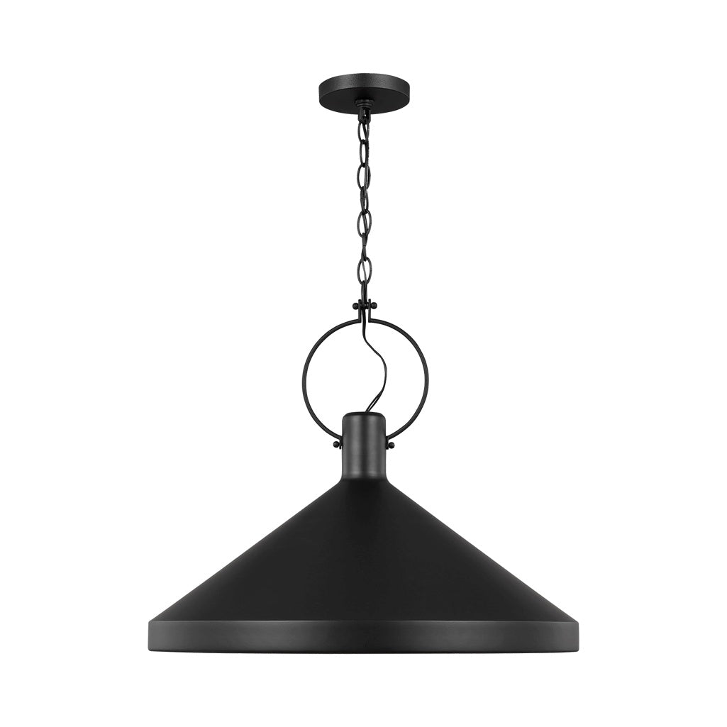Lyon Large One Light Pendant LIGHTING - pendant Visual Comfort - Studio Midnight Black