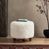 FLOOR MODEL - Ainsley Round Ottoman - Natural