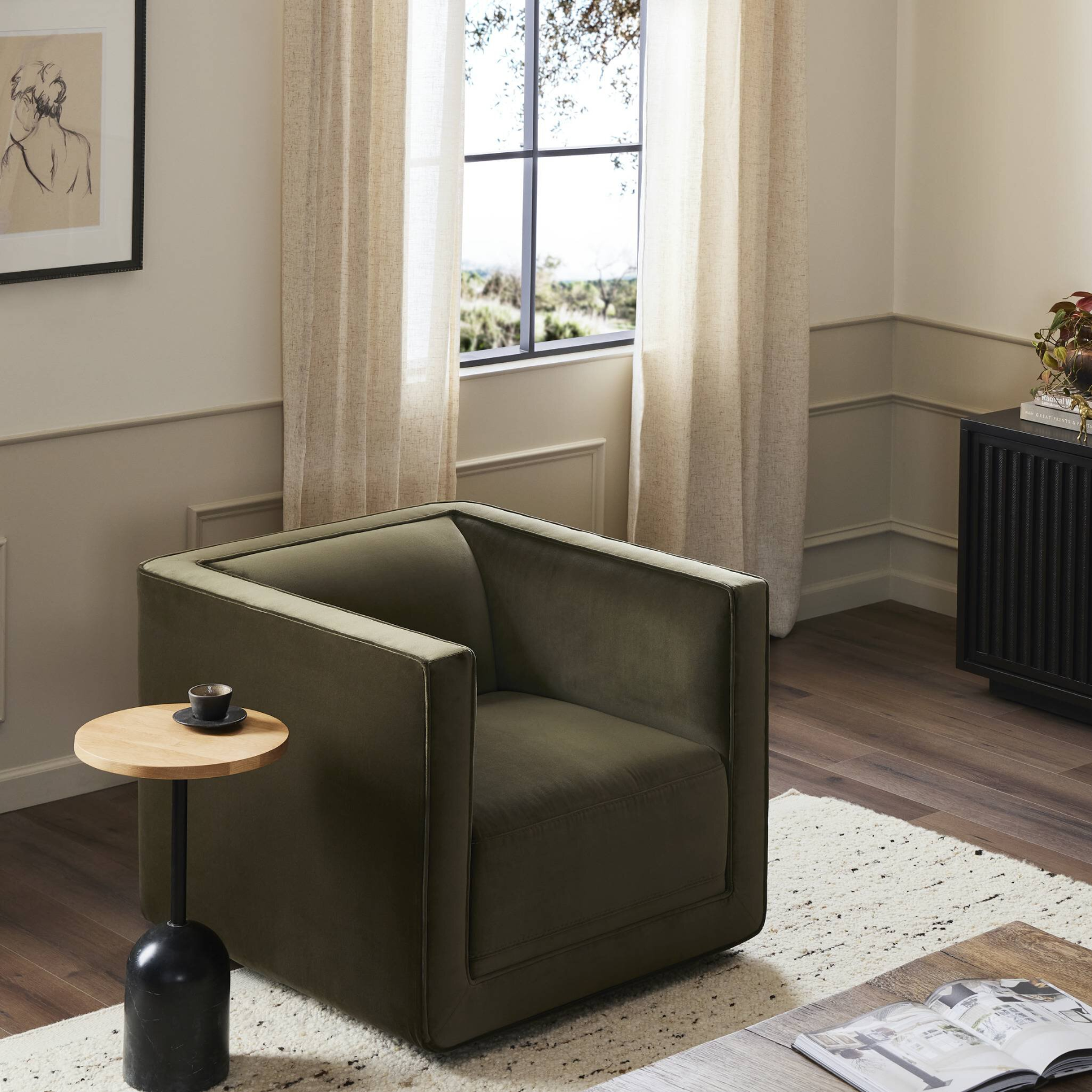 Phillip Swivel Chair 0- FURNITURE - chair Four Hands