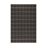 Nate Berkus Downing Plaid Wool Cozy Area Rug RUGS - wool Dash & Albert Black 3' x 5'