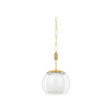 Clementon Pendant LIGHTING - pendant Hudson Valley Lighting Aged Brass Small