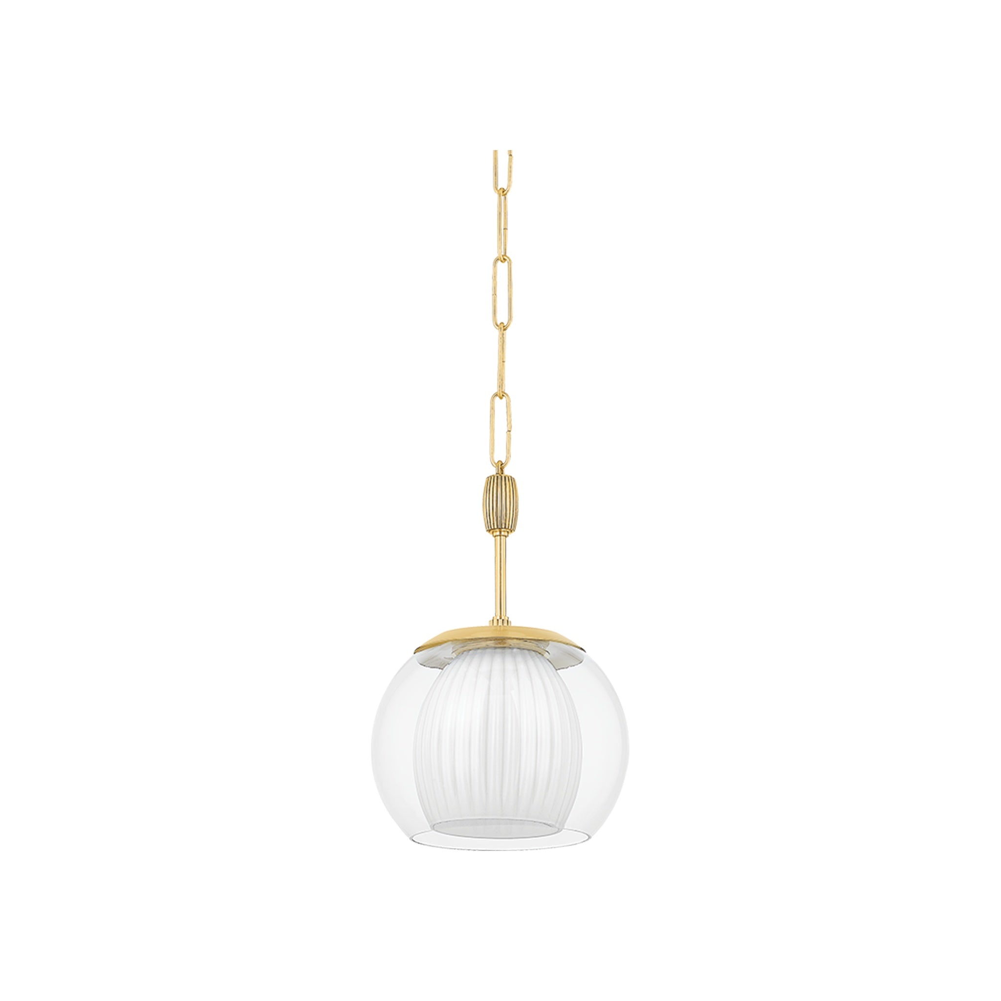 Clementon Pendant LIGHTING - pendant Hudson Valley Lighting Aged Brass Small