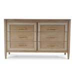 Belgravia 6 Drawer Dresser FURNITURE - dressers & chests Bramble Sandbar w/ White Inset Rattan