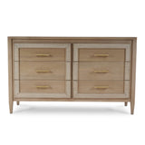 Belgravia 6 Drawer Dresser FURNITURE - dressers & chests Bramble Sandbar w/ White Inset Rattan
