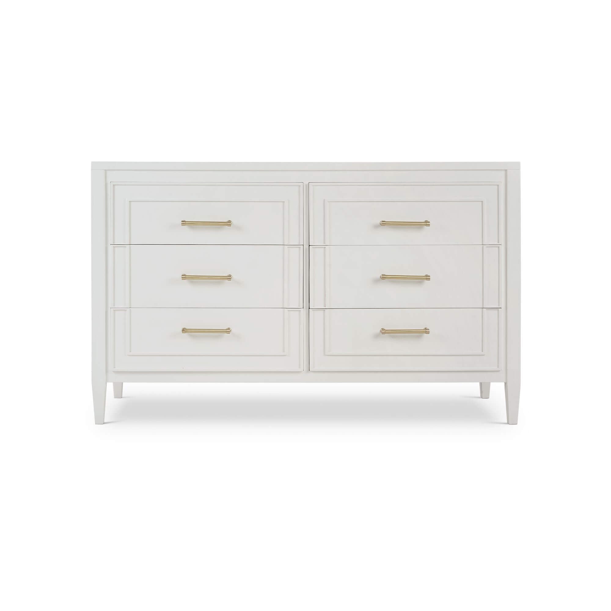 Belgravia 6 Drawer Dresser FURNITURE - dressers & chests Bramble True White