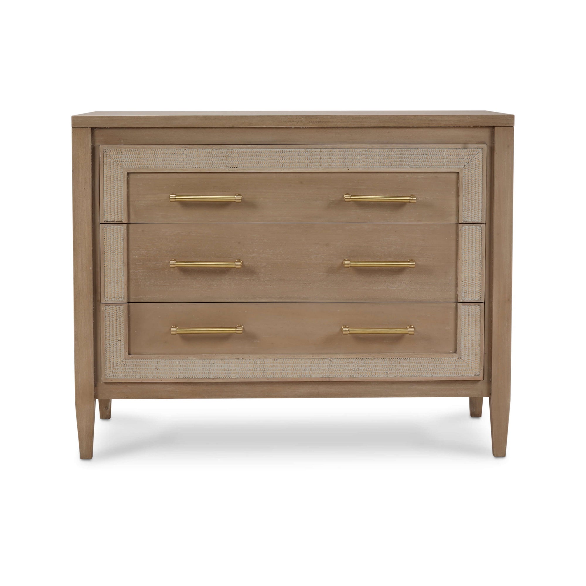 Belgravia 3 Drawer Dresser FURNITURE - dressers & chests Bramble Sandbar w/ White Inset Rattan