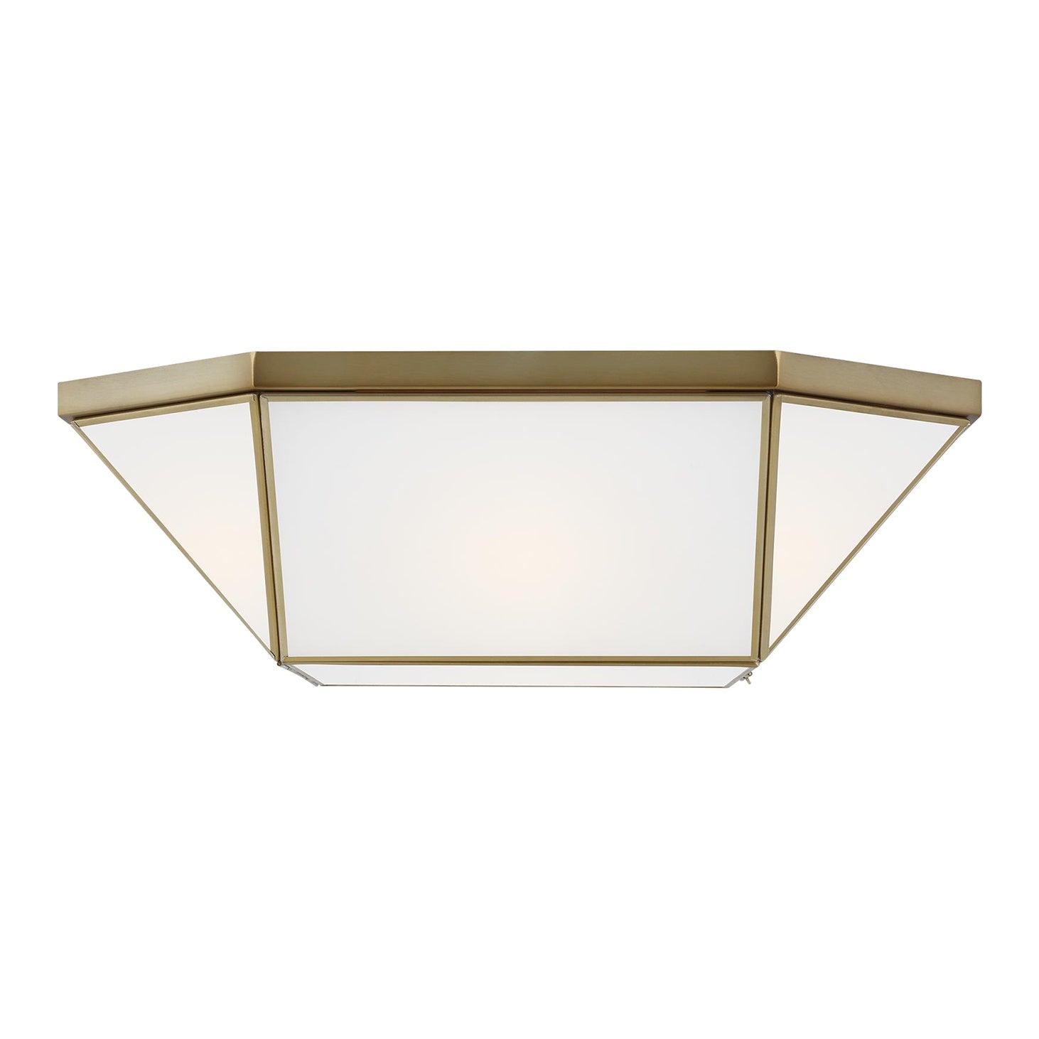 Morrison Two Light Ceiling Flush Mount LIGHTING - ceiling fixture Visual Comfort Satin Brass