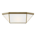 Morrison Two Light Ceiling Flush Mount LIGHTING - ceiling fixture Visual Comfort Satin Brass