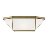 Morrison Two Light Ceiling Flush Mount LIGHTING - ceiling fixture Visual Comfort Satin Brass