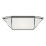 Morrison Two Light Ceiling Flush Mount LIGHTING - ceiling fixture Visual Comfort Brushed Nickel