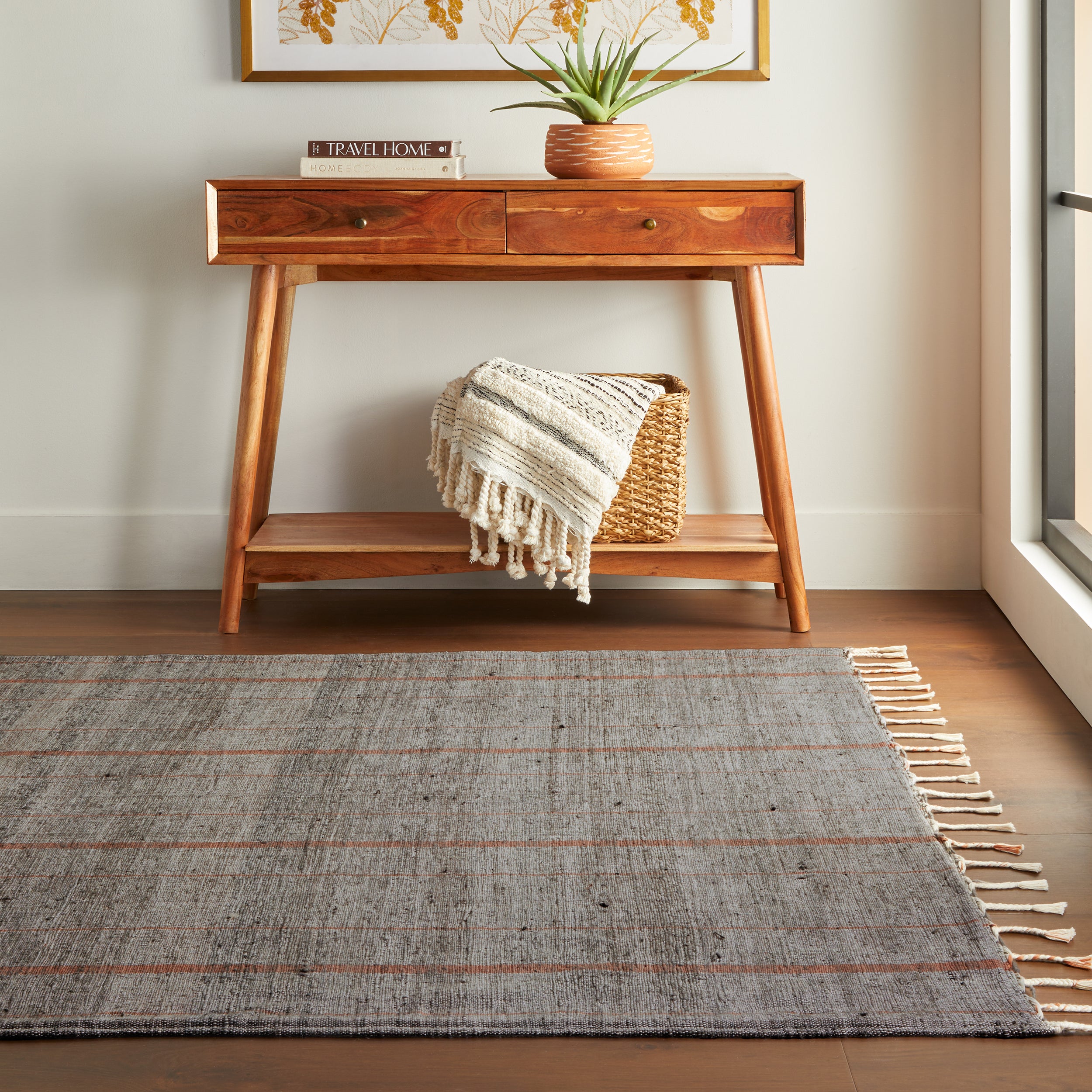 Nare Striped Handmade Cotton Rug RUGS - cotton Dash & Albert