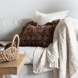 Sienna Block Print Ruffle Pillow Cover