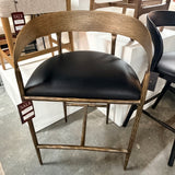 FLOOR MODEL - Zanora Counter Stool - Black Leather