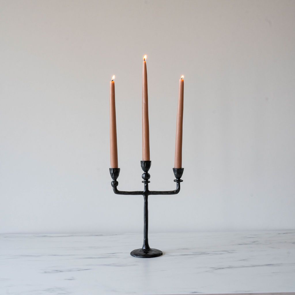 Hand Forged Candelabra Style Taper Holder - Rug & Weave