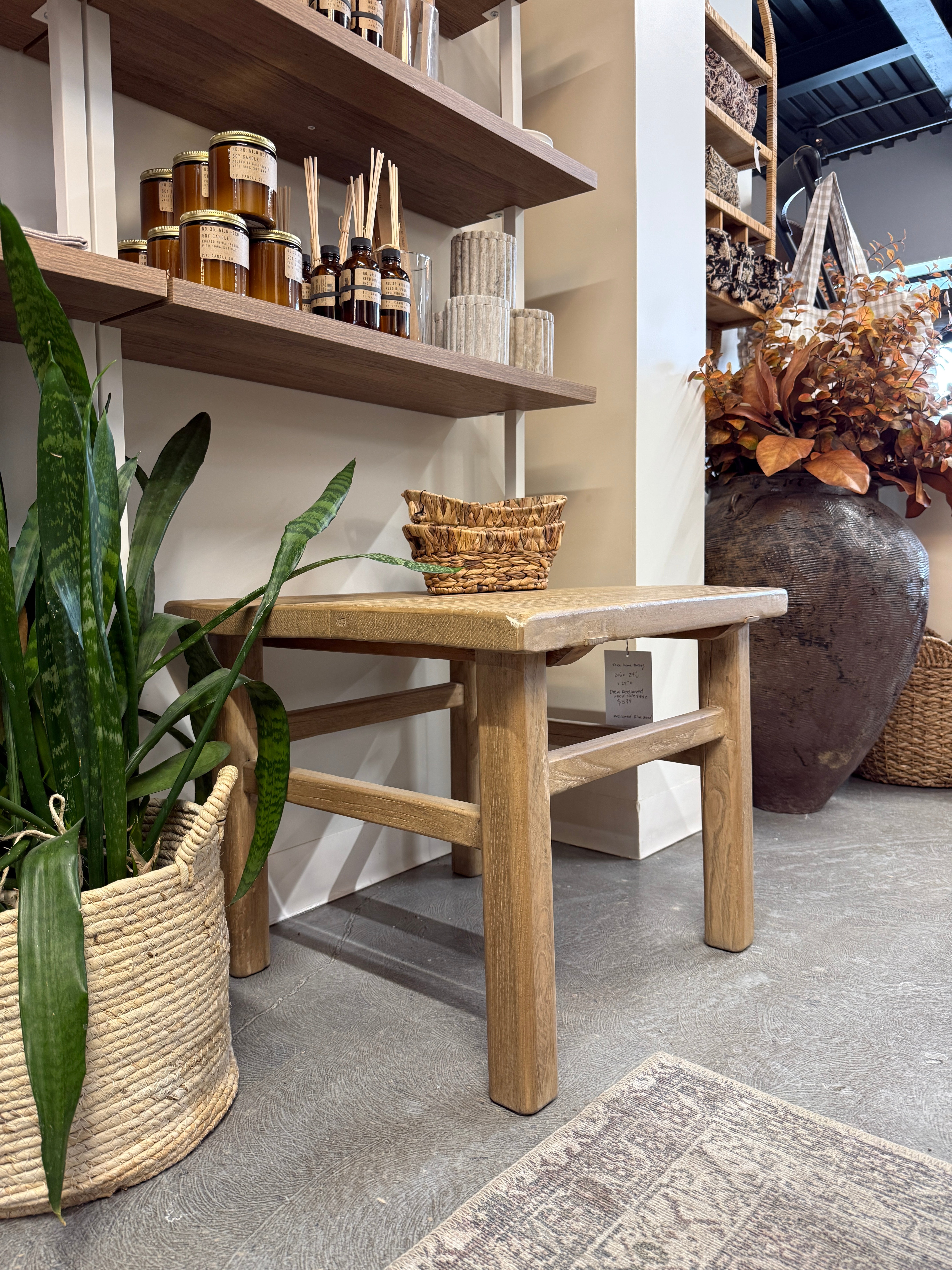 IN STORE - Drew Reclaimed Wood Side Table IN STORE-Hauer Hauer Market