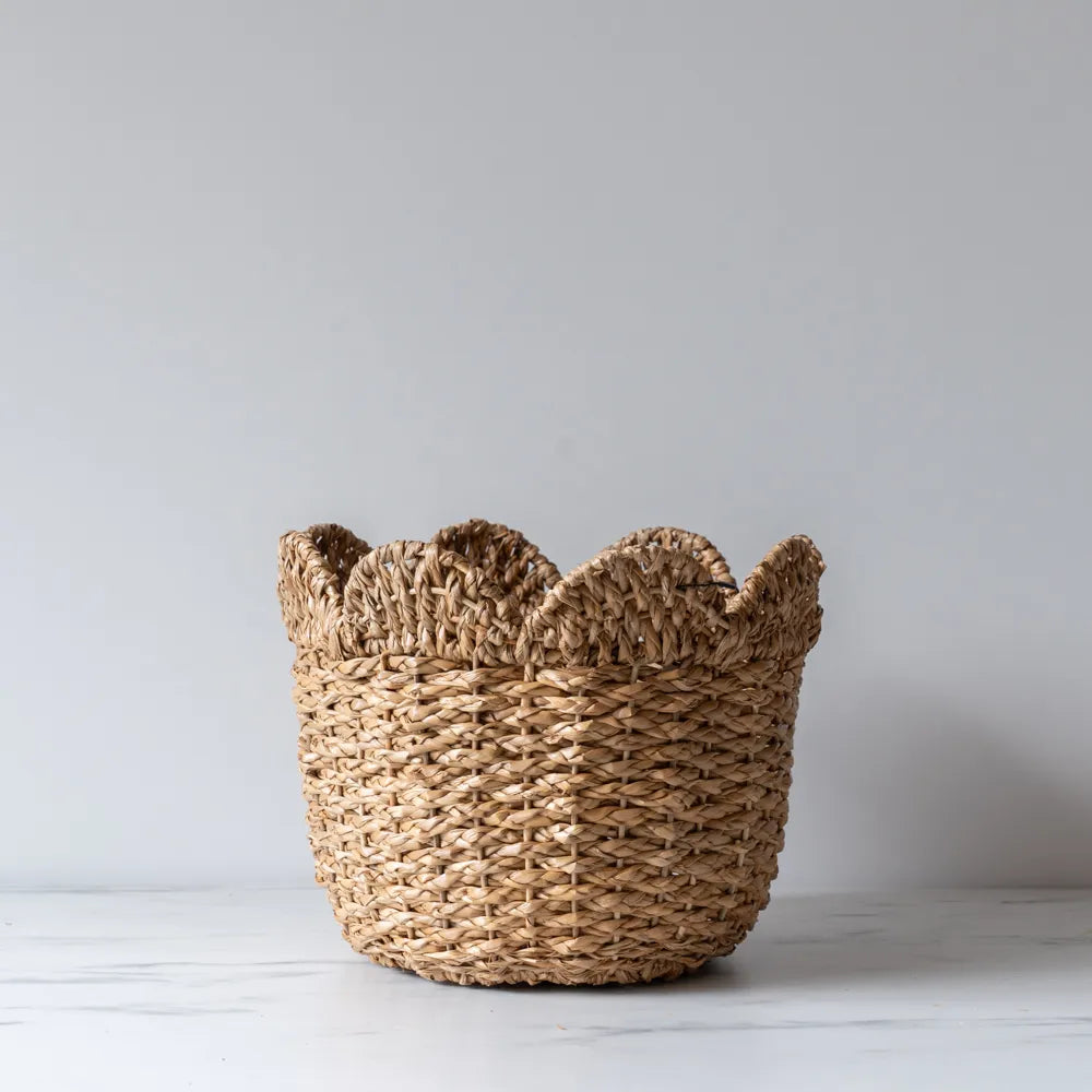 Storage Baskets with Decorative Scalloped Edge - Rug & Weave