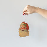 Retro Metal Santa Ornament - Rug & Weave