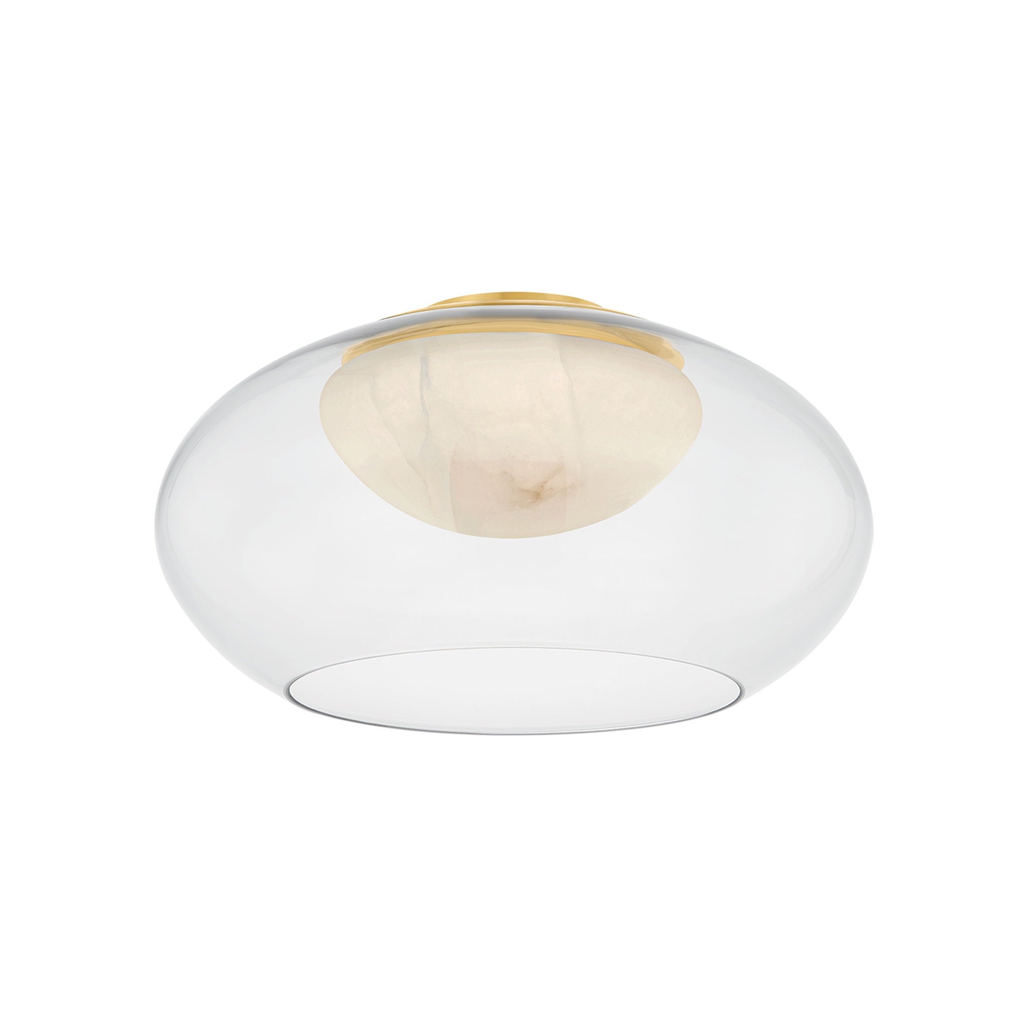 Moore Flush Mount LIGHTING - flush mount Hudson Valley Lighting Aged Brass Small