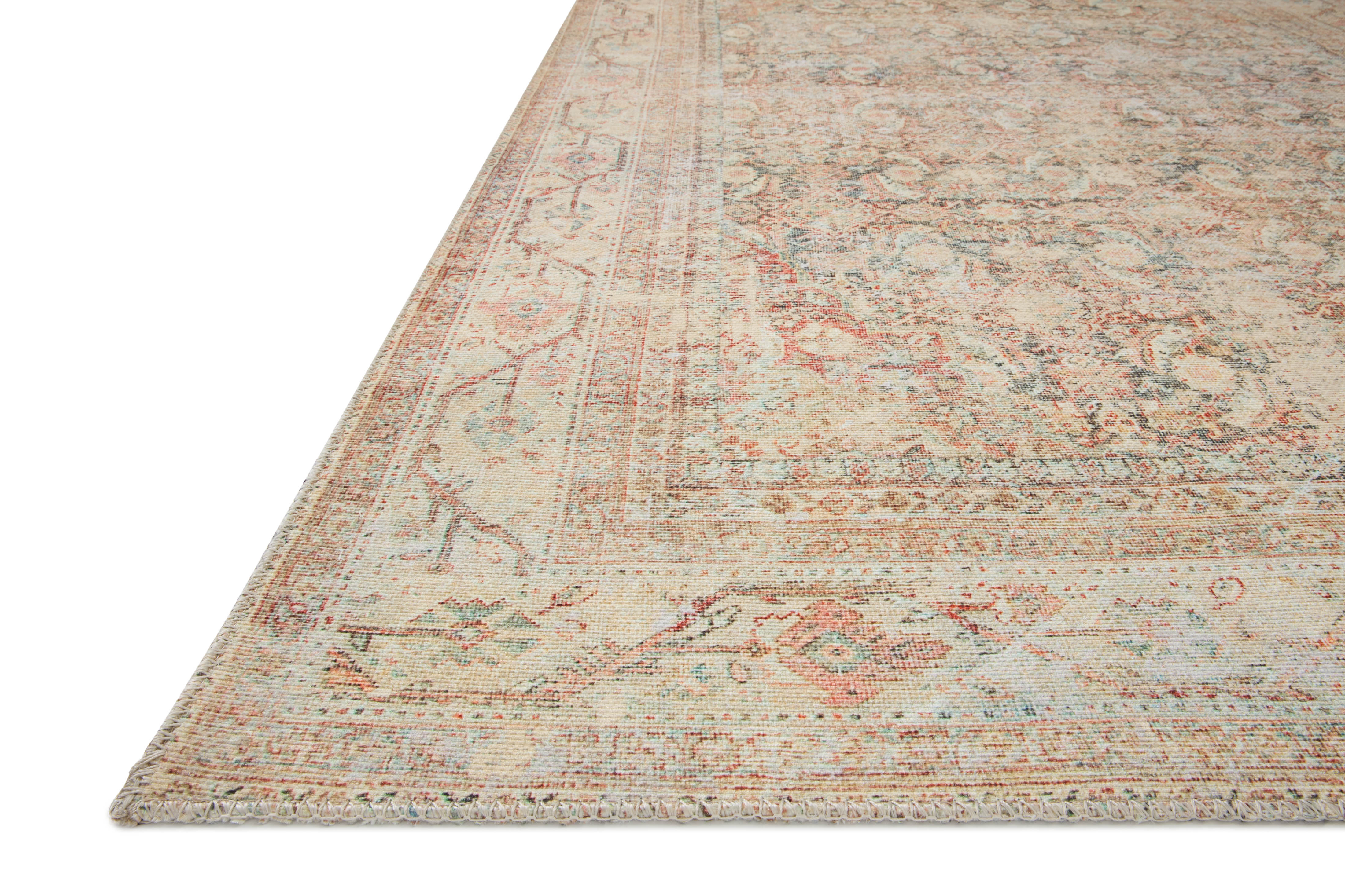 Loloi Adrian Natural / Apricot Rug 1-RUGS-patterned Loloi