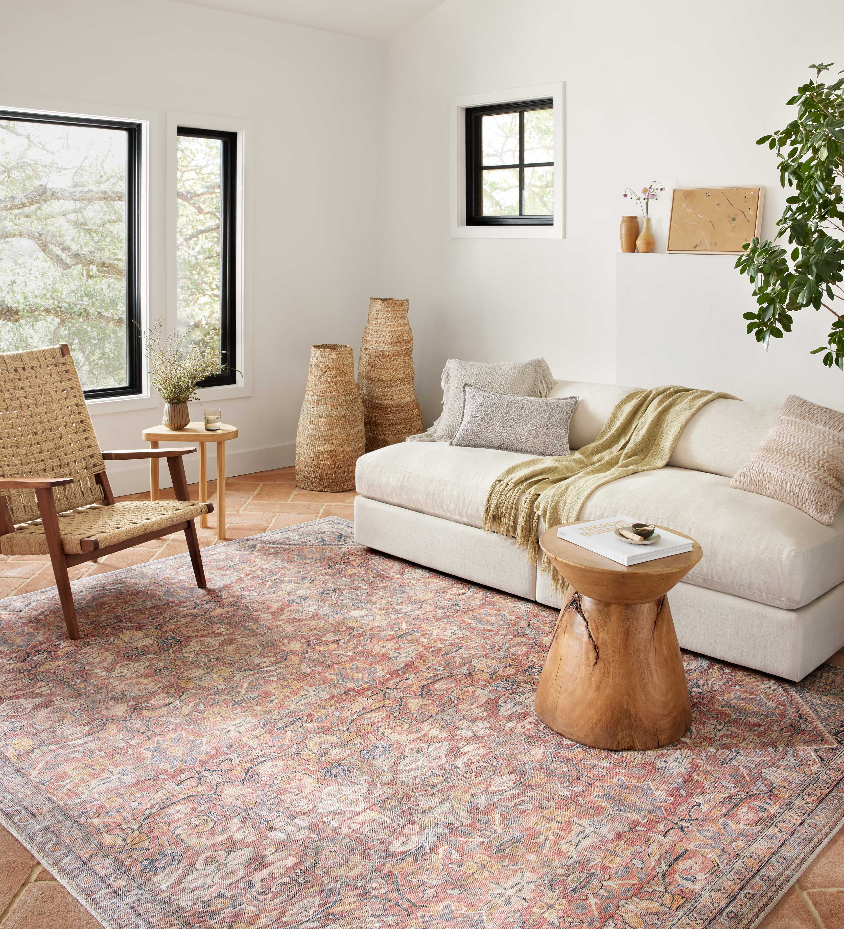 Loloi Adrian Rust / Denim Rug 2-RUGS-patterned Loloi