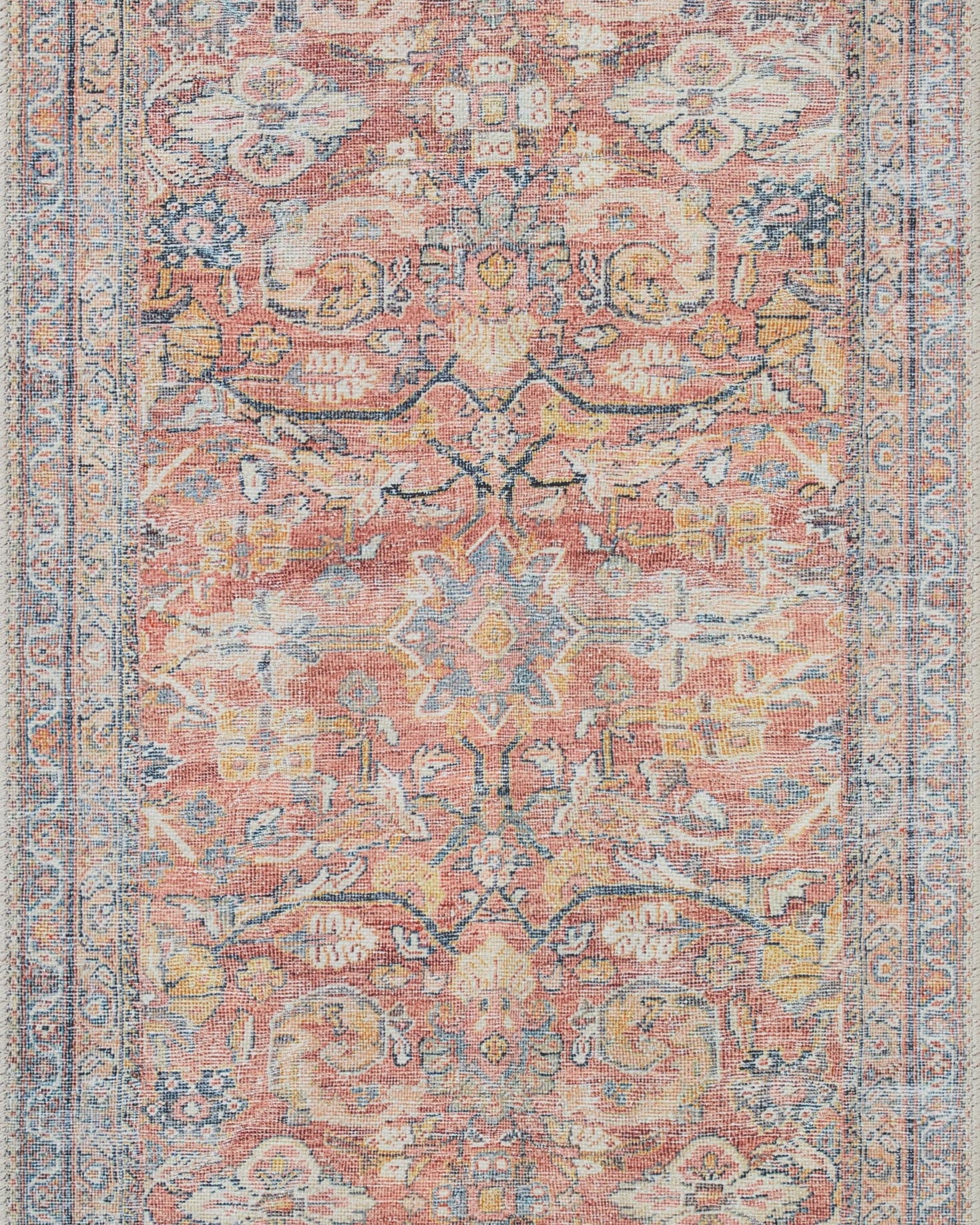 Loloi Adrian Rust / Denim Rug 2-RUGS-patterned Loloi