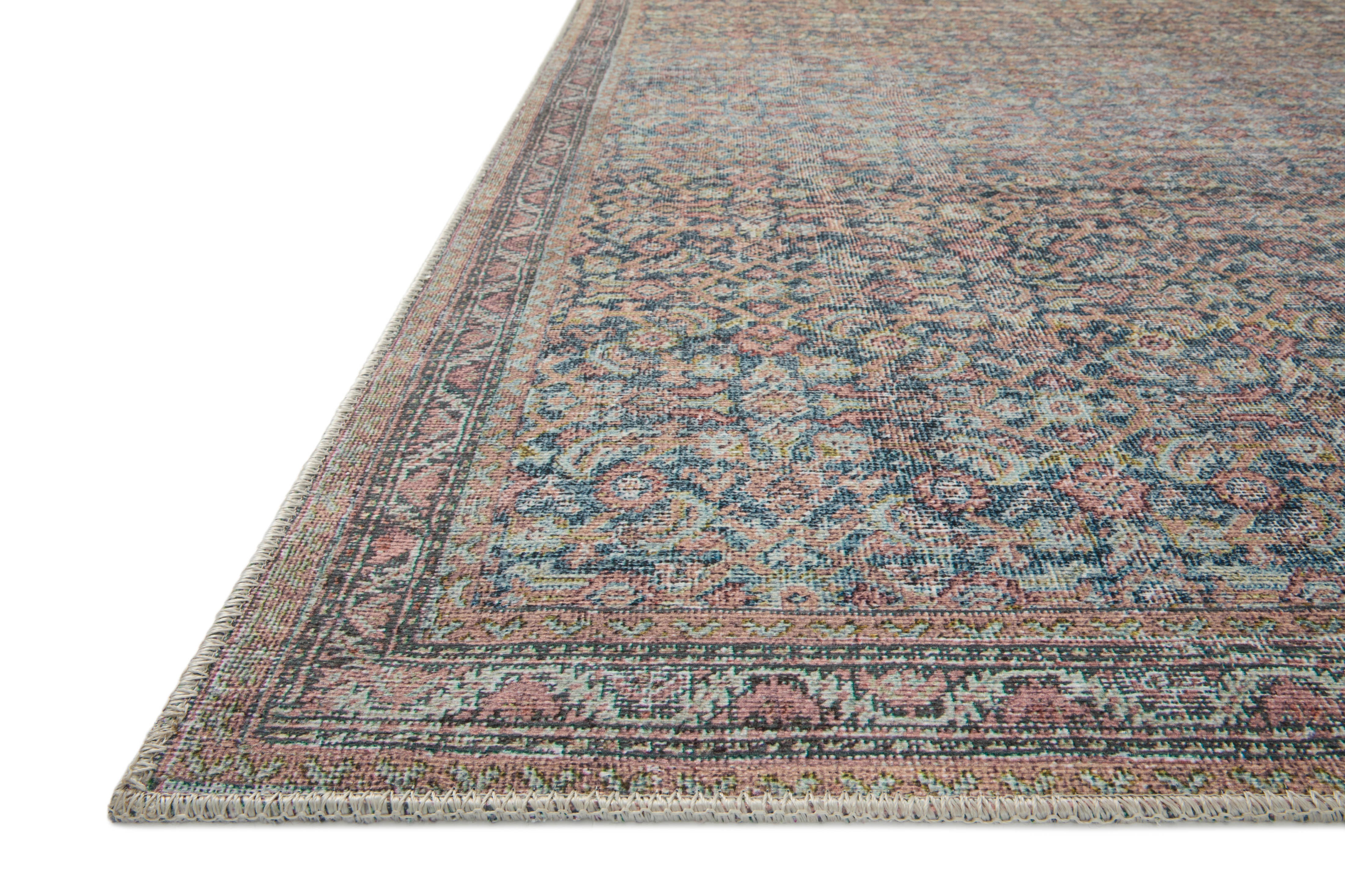 Loloi Adrian Denim / Multi Rug 2-RUGS-patterned Loloi