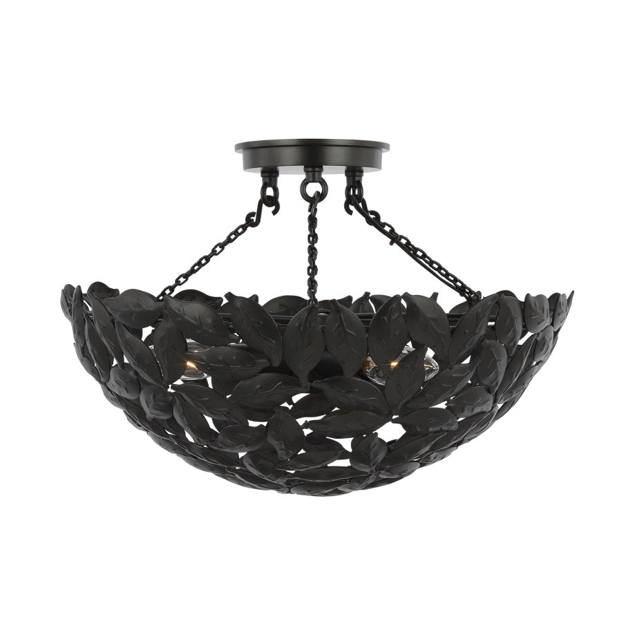 Kelan Semi Flush Mount LIGHTING - flush mount Visual Comfort Aged Iron