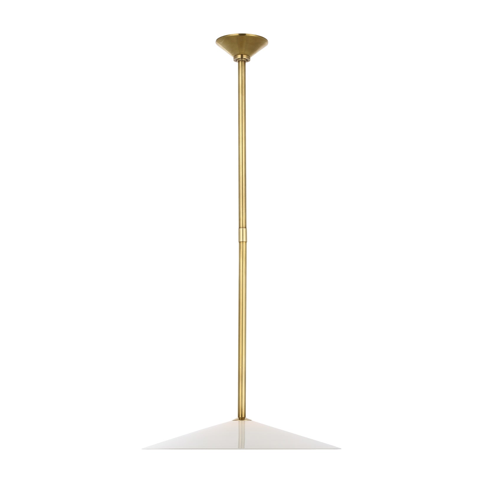 Ponce 18" Pendant LIGHTING - pendant Visual Comfort - Signature Hand-Rubbed Antique Brass White Glass