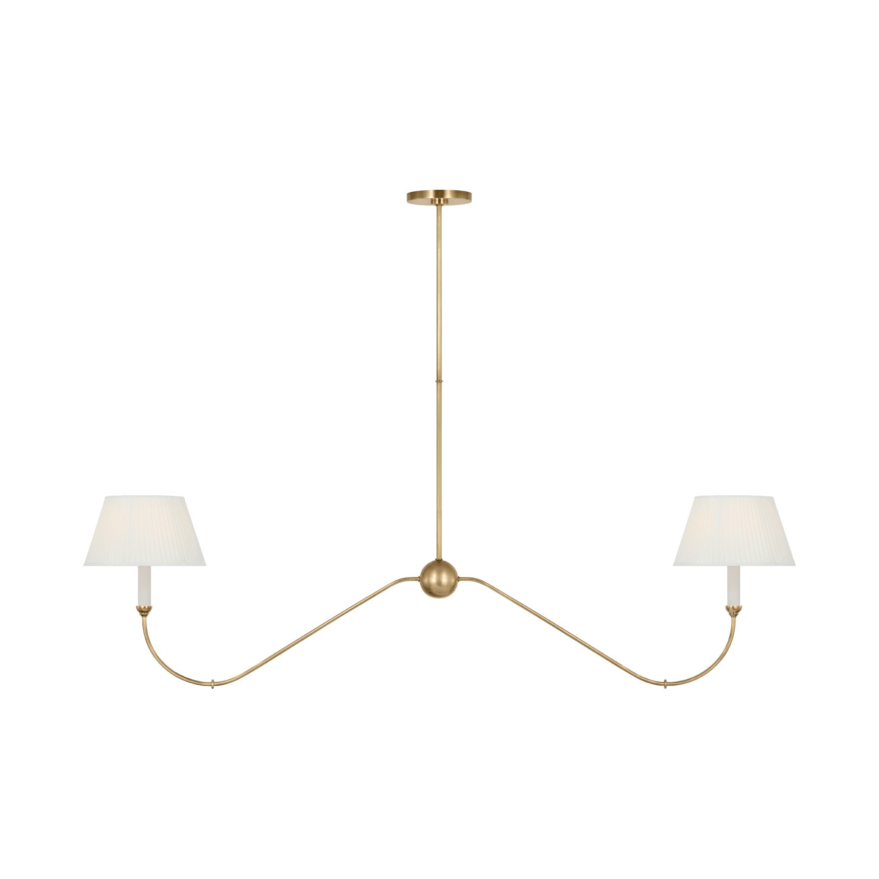 Ingela 65" Linear Chandelier LIGHTING - chandelier Visual Comfort Hand-Rubbed Antique Brass