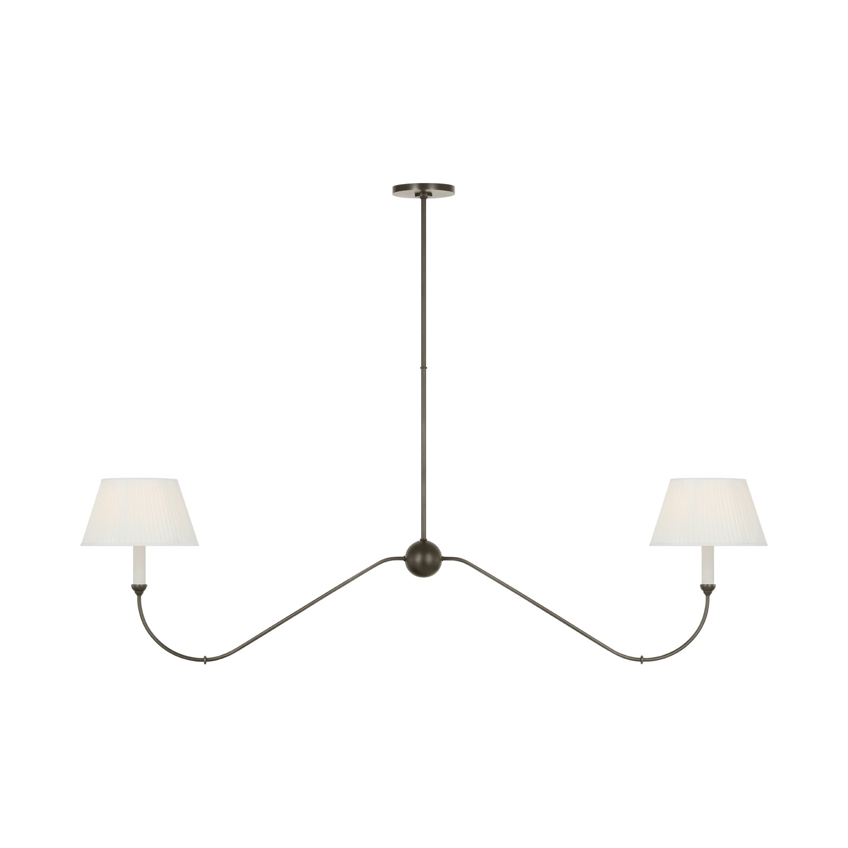 Ingela 65" Linear Chandelier LIGHTING - chandelier Visual Comfort - Signature Modern Iron
