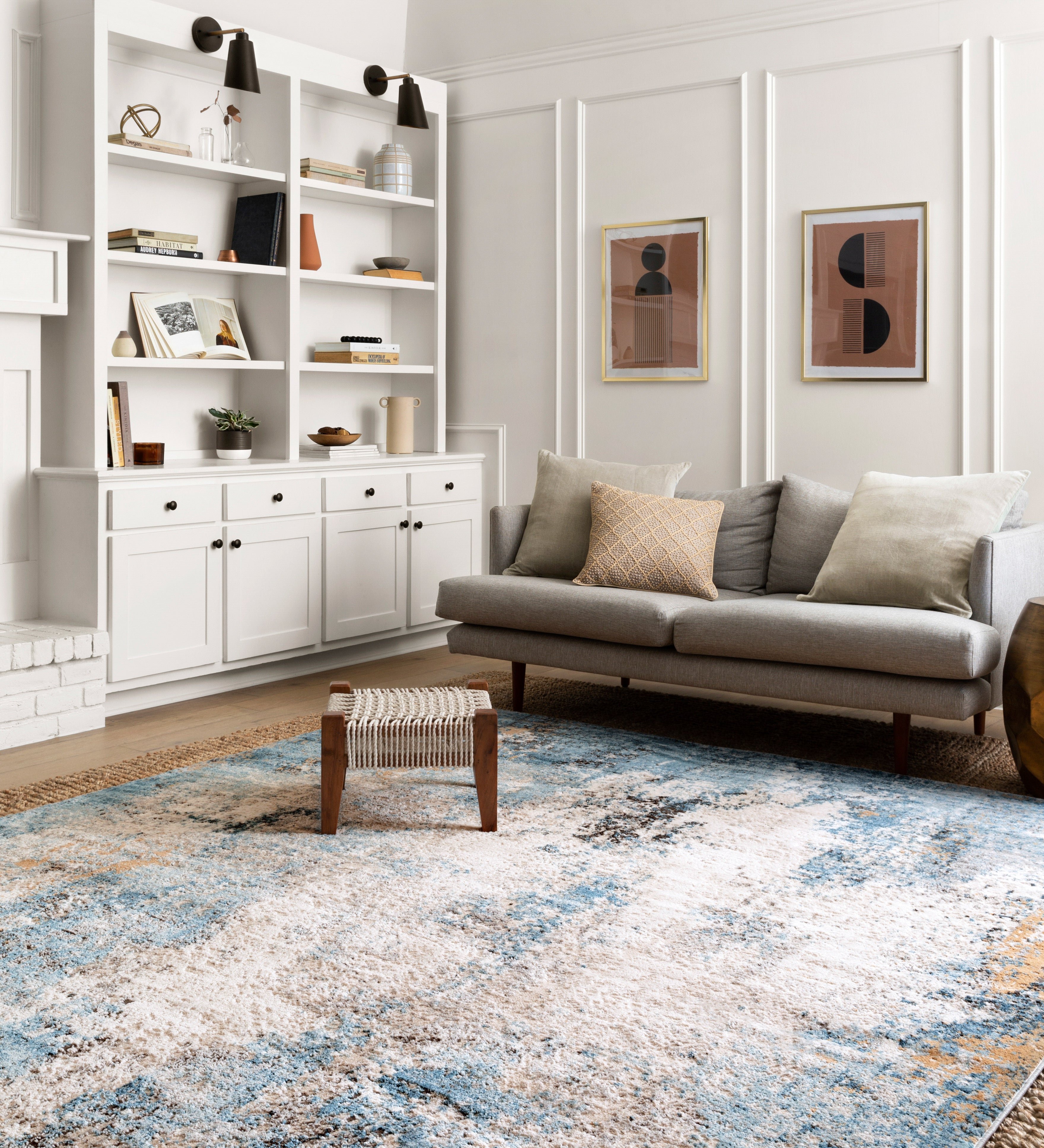 Loloi Alchemy Denim / Ivory Rug RUGS - synthetic Loloi