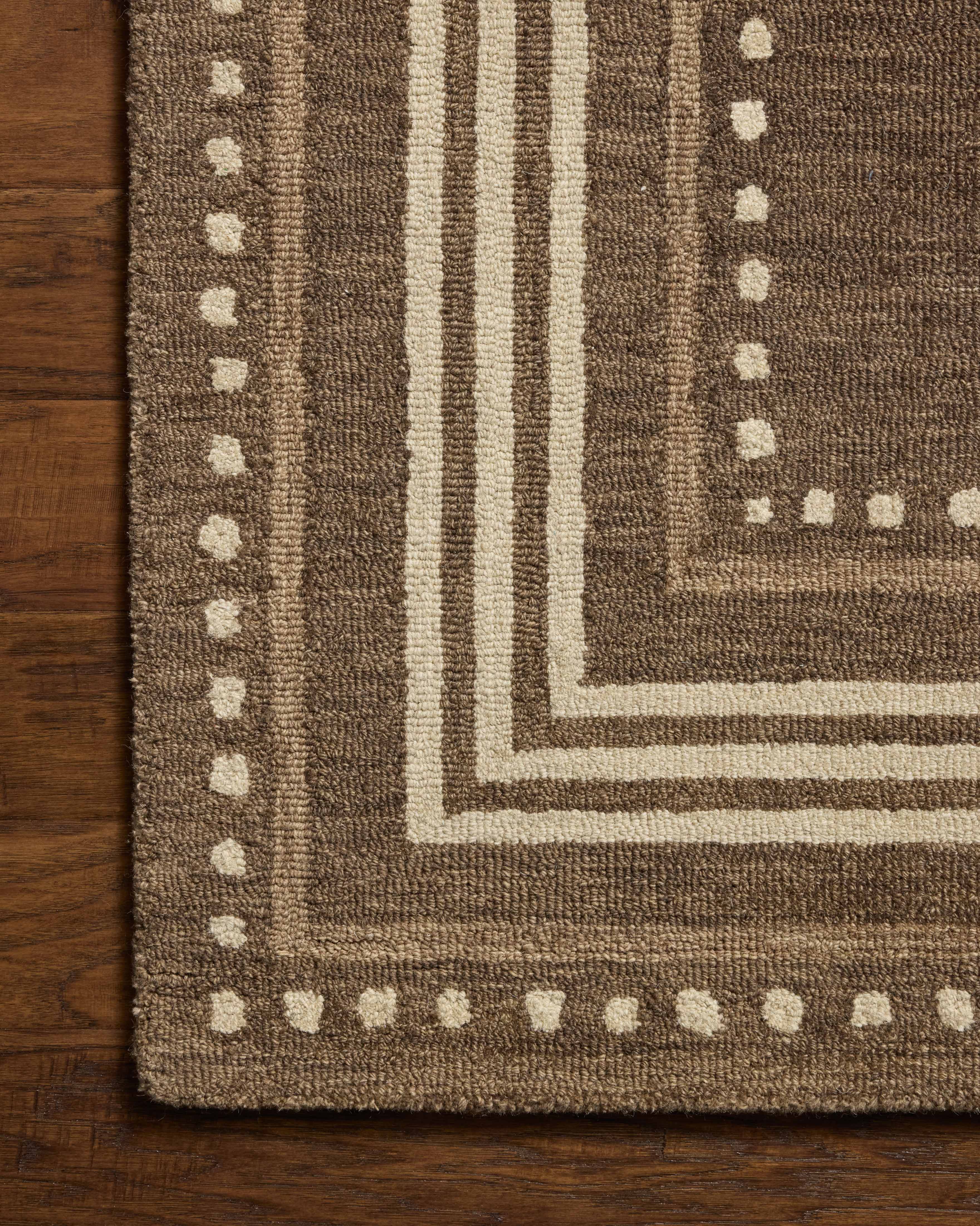 Chris Loves Julia x Loloi Alfie Bark / Natural Rug RUGS - wool Loloi