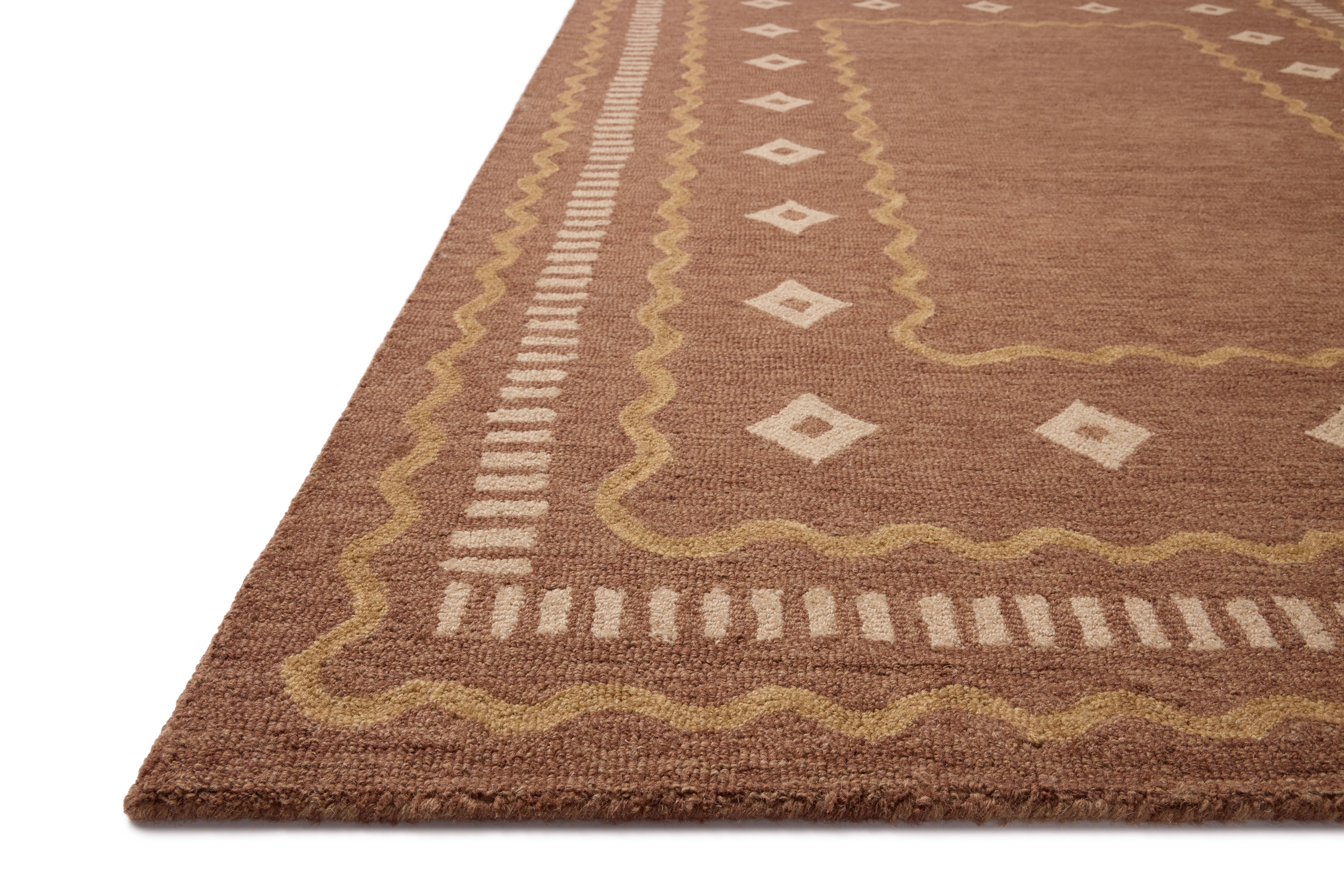 Chris Loves Julia x Loloi Alfie Clay / Spice Rug RUGS - wool Loloi