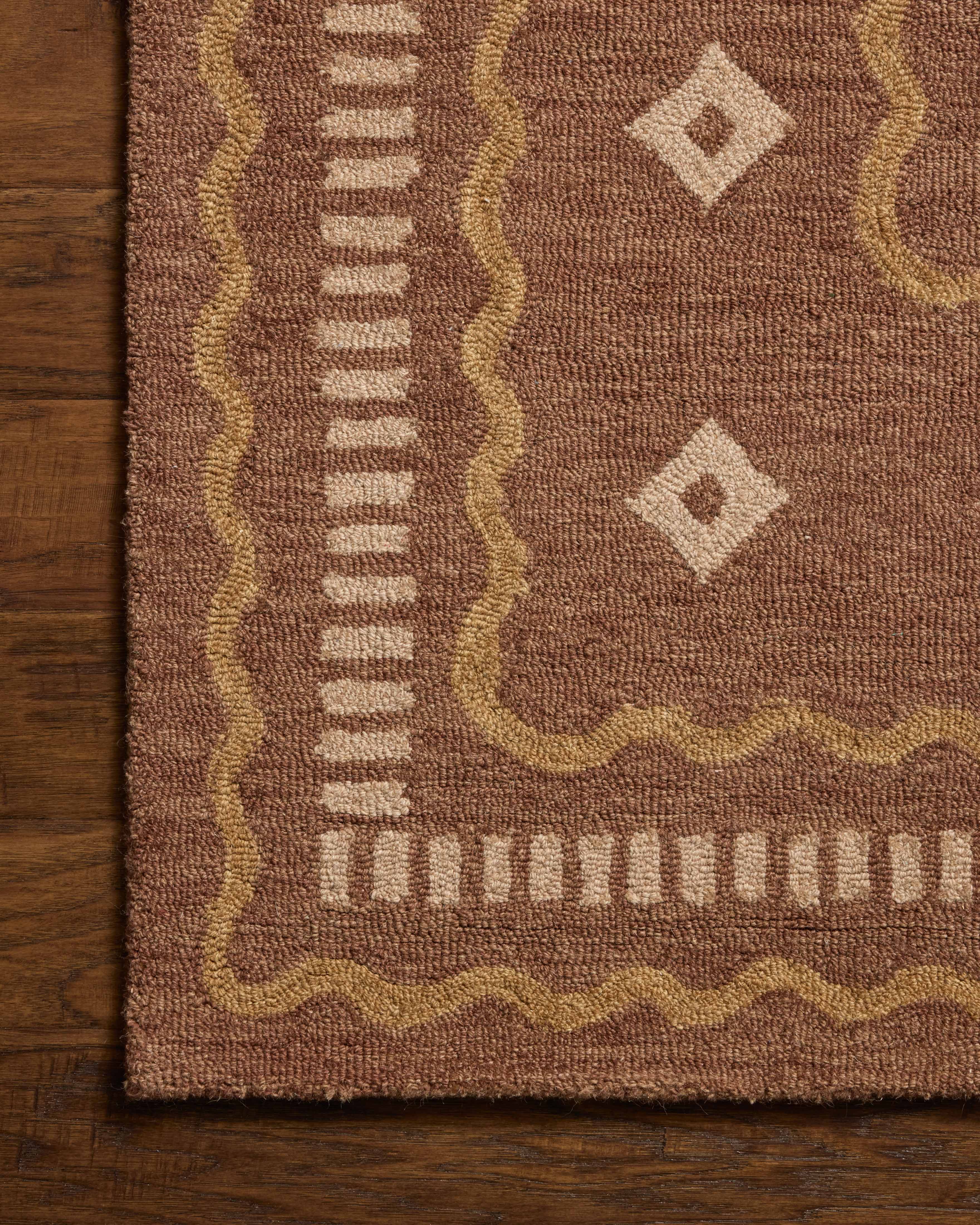 Chris Loves Julia x Loloi Alfie Clay / Spice Rug RUGS - wool Loloi