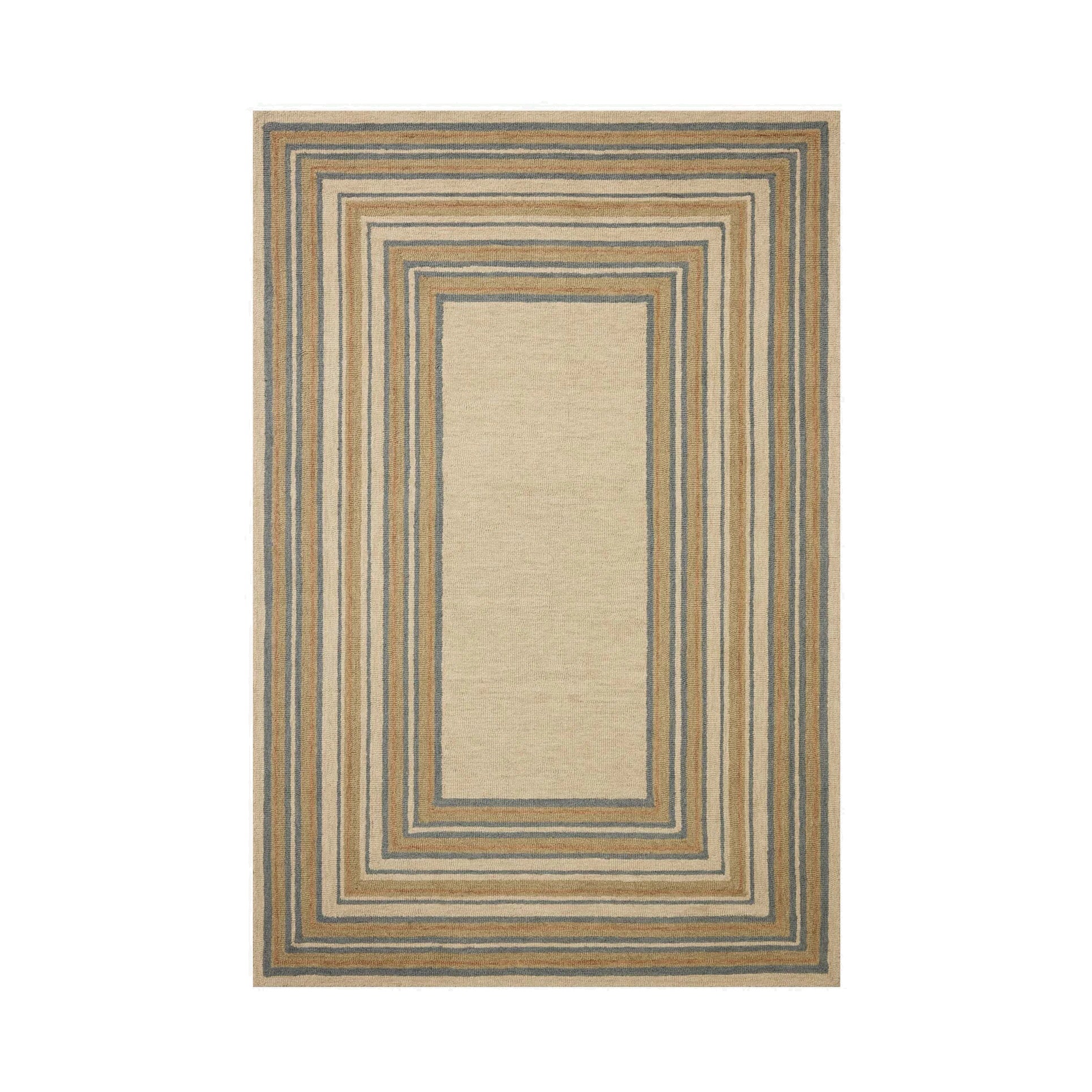 Chris Loves Julia x Loloi Alfie Natural / Multi Rug RUGS - wool Loloi