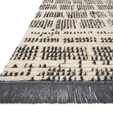 Chris Loves Julia x Loloi Alice Cream / Charcoal Rug No.2 RUGS - synthetic Loloi