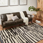 Chris Loves Julia x Loloi Alice Cream / Charcoal Rug No.3 RUGS - synthetic Loloi