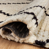 Chris Loves Julia x Loloi Alice Cream / Charcoal Rug No.4 RUGS - synthetic Loloi